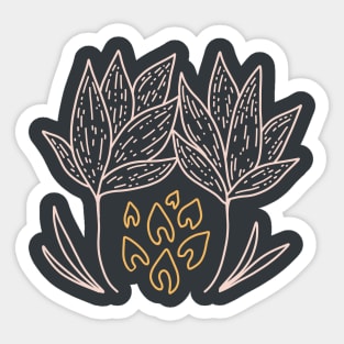 Botanical doodle Sticker